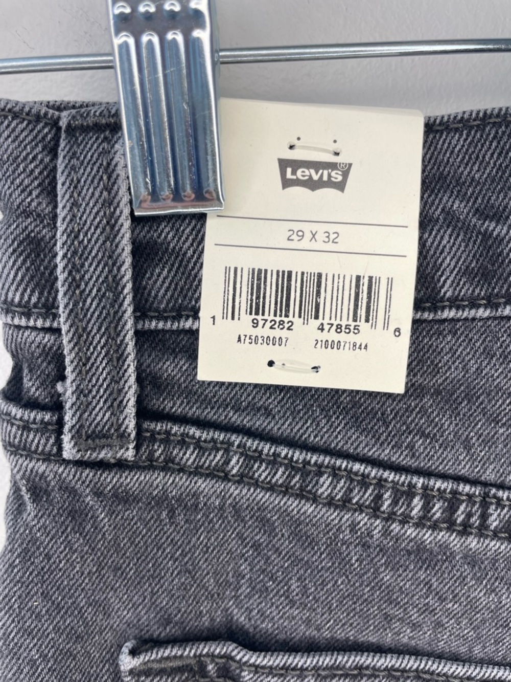 Levi's Ribcage Bell Bottom Jeans Wmn’s 29x32 Distressed Black High Rise $98 NWT - Picture 9 of 13